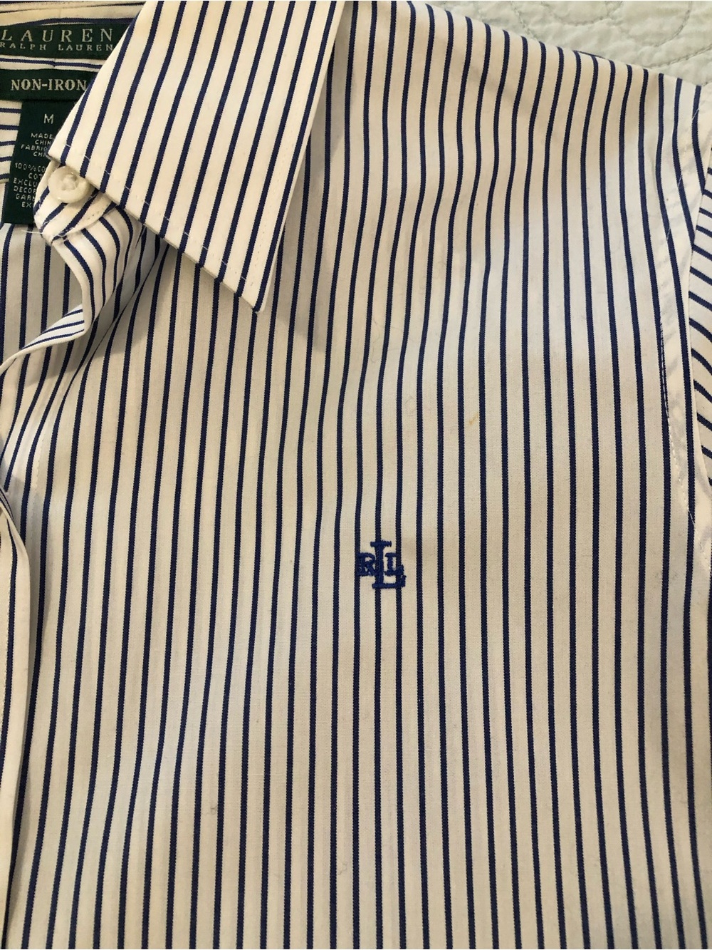 Lauren Ralph Lauren striped button down shirt. Size medium. - Picture 2 of 9